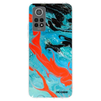 Picasee silikonový průhledný obal pro Xiaomi Redmi Note 12 Pro 4G - Blue Magma
