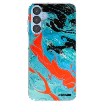 Picasee silikonový průhledný obal pro Samsung Galaxy A15 A156B 5G - Blue Magma