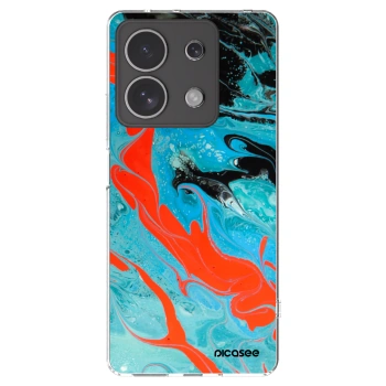 Picasee silikonový průhledný obal pro Xiaomi Redmi Note 13 4G - Blue Magma