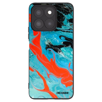 Picasee silikonový černý obal pro Honor X8b - Blue Magma