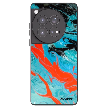 Picasee silikonový černý obal pro OnePlus 12 5G - Blue Magma