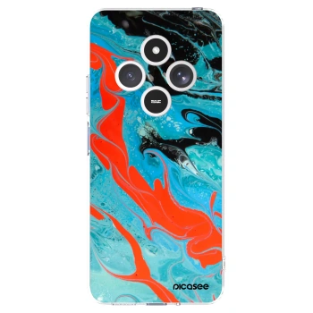 Picasee silikonový průhledný obal pro Xiaomi Redmi 14C - Blue Magma