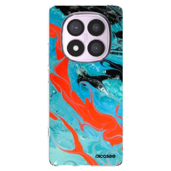 Picasee silikonový průhledný obal pro Xiaomi Redmi Note 14 Pro 4G - Blue Magma