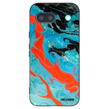 Picasee silikonový černý obal pro Google Pixel 8a - Blue Magma