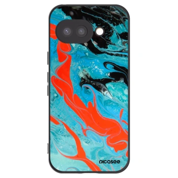 Picasee silikonový černý obal pro Google Pixel 9a - Blue Magma