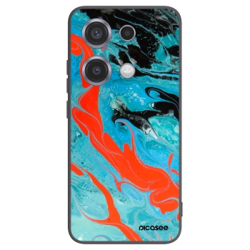 Picasee silikonový černý obal pro Xiaomi Redmi Note 14S - Blue Magma