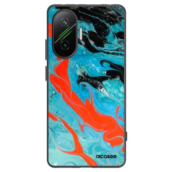 Picasee silikonový černý obal pro Xiaomi Poco F7 5G - Blue Magma