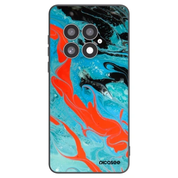 Picasee silikonový černý obal pro OnePlus 13 5G - Blue Magma