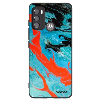 Picasee silikonový černý obal pro Motorola Edge 60 5G - Blue Magma