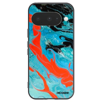Picasee silikonový černý obal pro Google Pixel 10 - Blue Magma