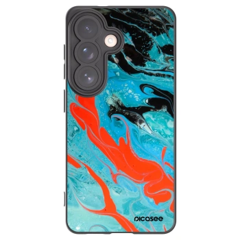 Picasee silikonový černý obal pro Samsung Galaxy S26 - Blue Magma