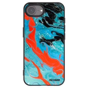 Picasee silikonový černý obal pro Apple iPhone 17e - Blue Magma