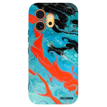 Picasee silikonový černý obal pro Honor 600 - Blue Magma