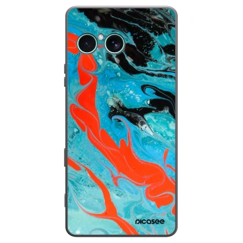 Picasee silikonový černý obal pro Sony Xperia 10 VII - Blue Magma
