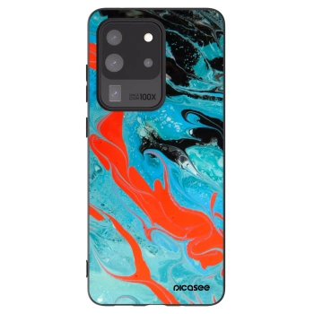 Picasee silikonový černý obal pro Samsung Galaxy S20 Ultra 5G G988F - Blue Magma