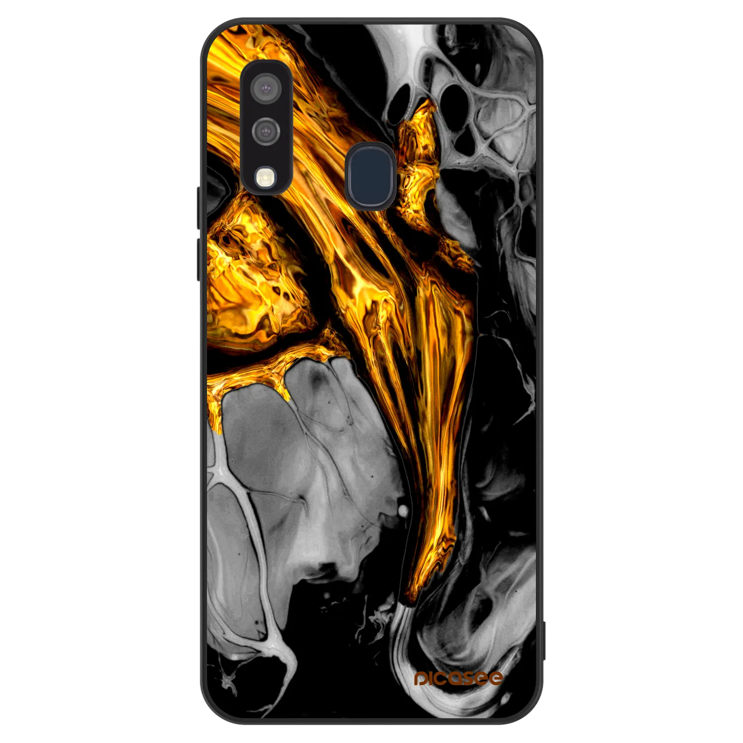 Picasee ULTIMATE CASE pro Samsung Galaxy A40 A405F - Black Gold