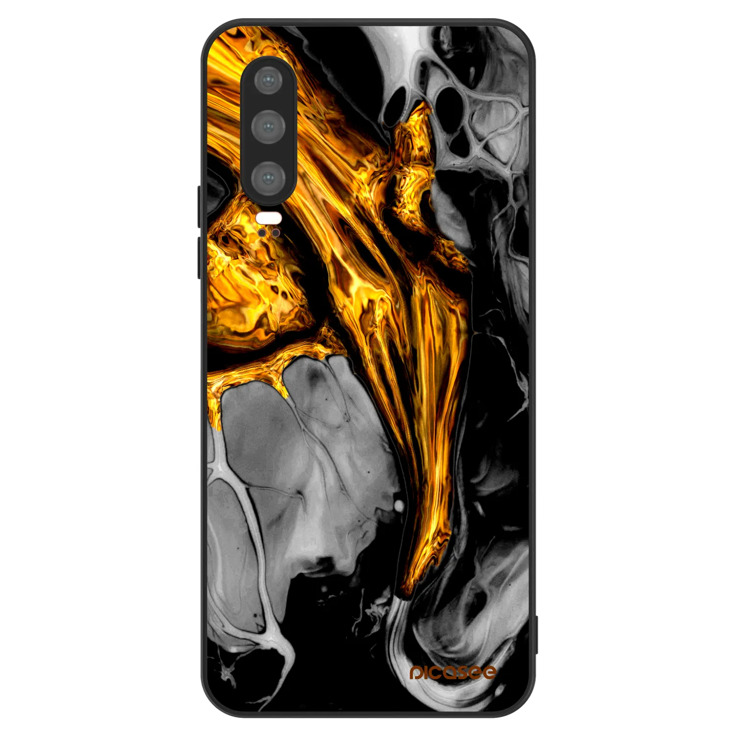 Picasee ULTIMATE CASE pro Huawei P30 - Black Gold