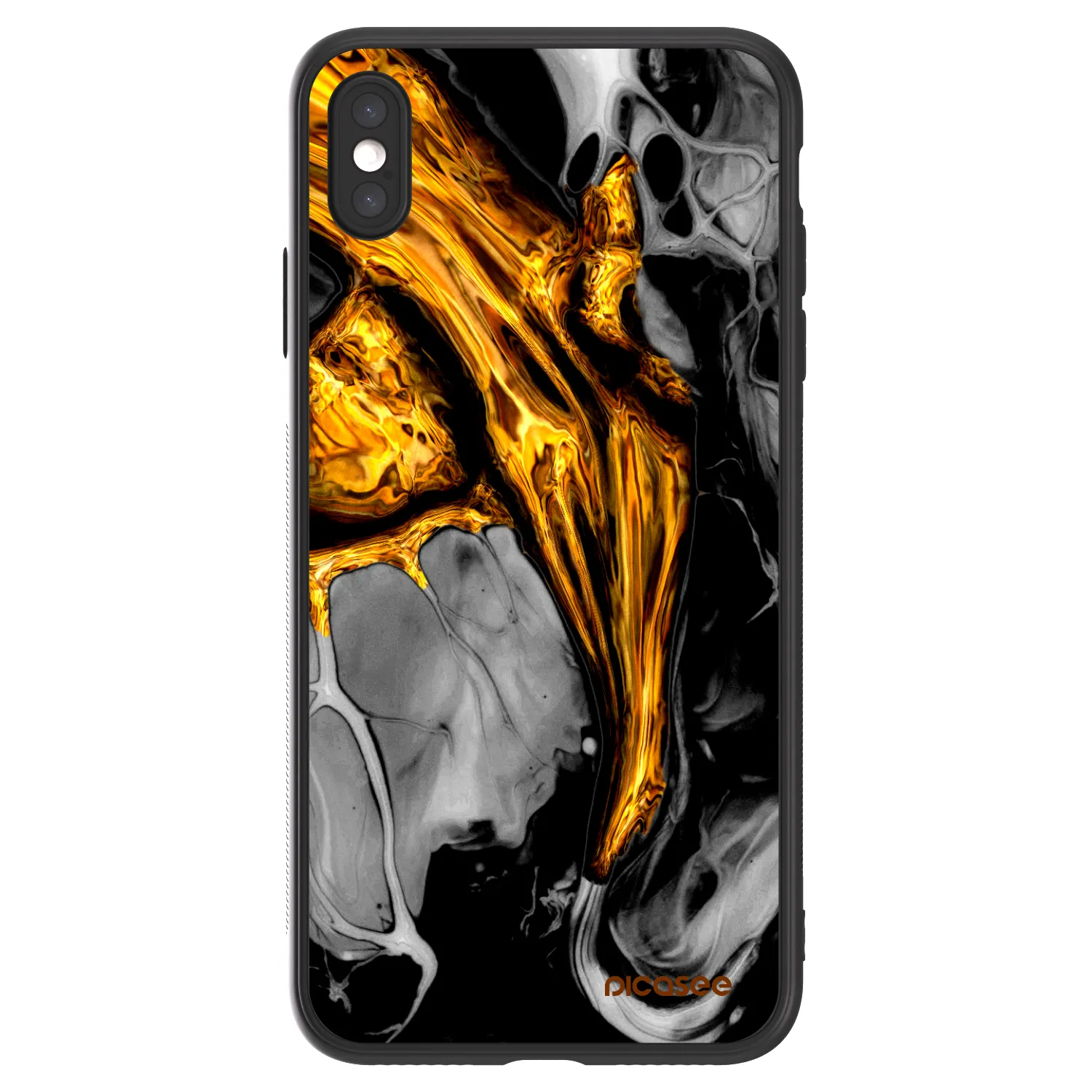 Picasee ULTIMATE CASE pro Apple iPhone XS Max - Black Gold