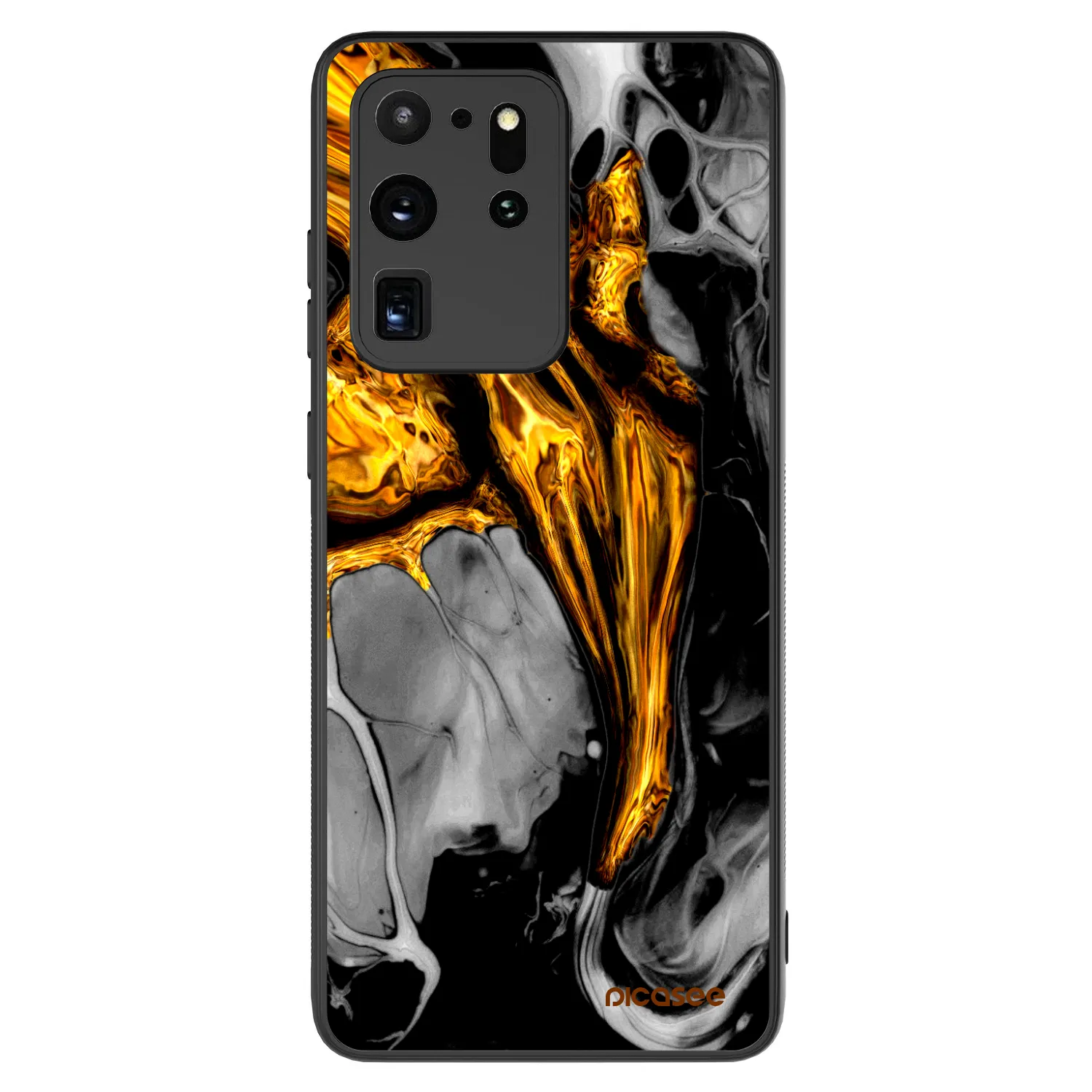 Picasee ULTIMATE CASE pro Samsung Galaxy S20 Ultra 5G G988F - Black Gold