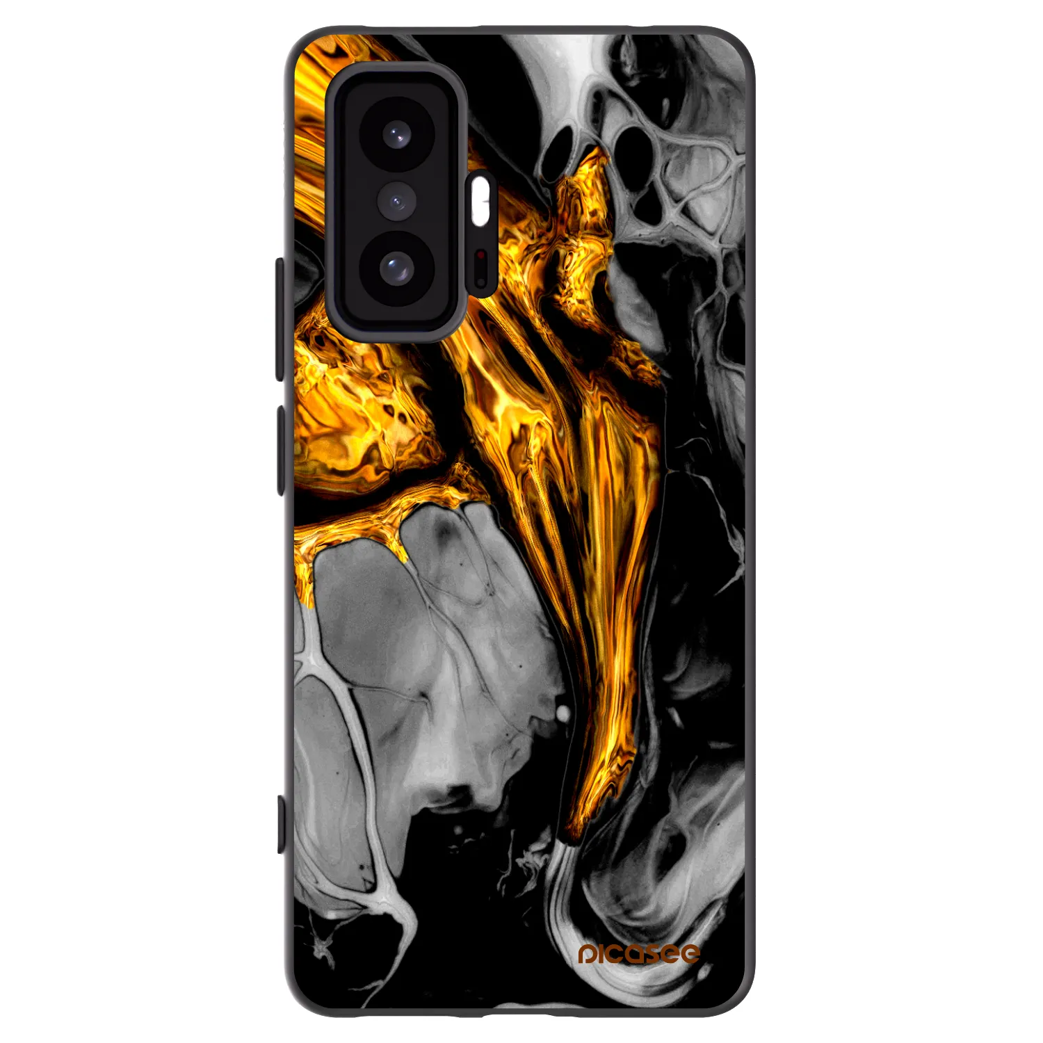 Picasee silikonový černý obal pro Xiaomi 11T Pro - Black Gold