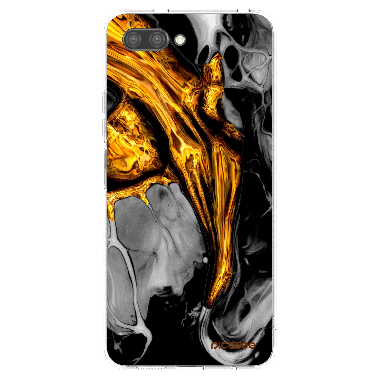 Picasee silikonový průhledný obal pro Honor 10 - Black Gold