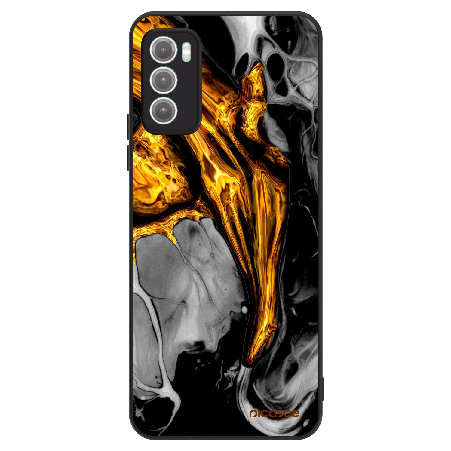 Picasee ULTIMATE CASE pro Motorola Moto G60 - Black Gold