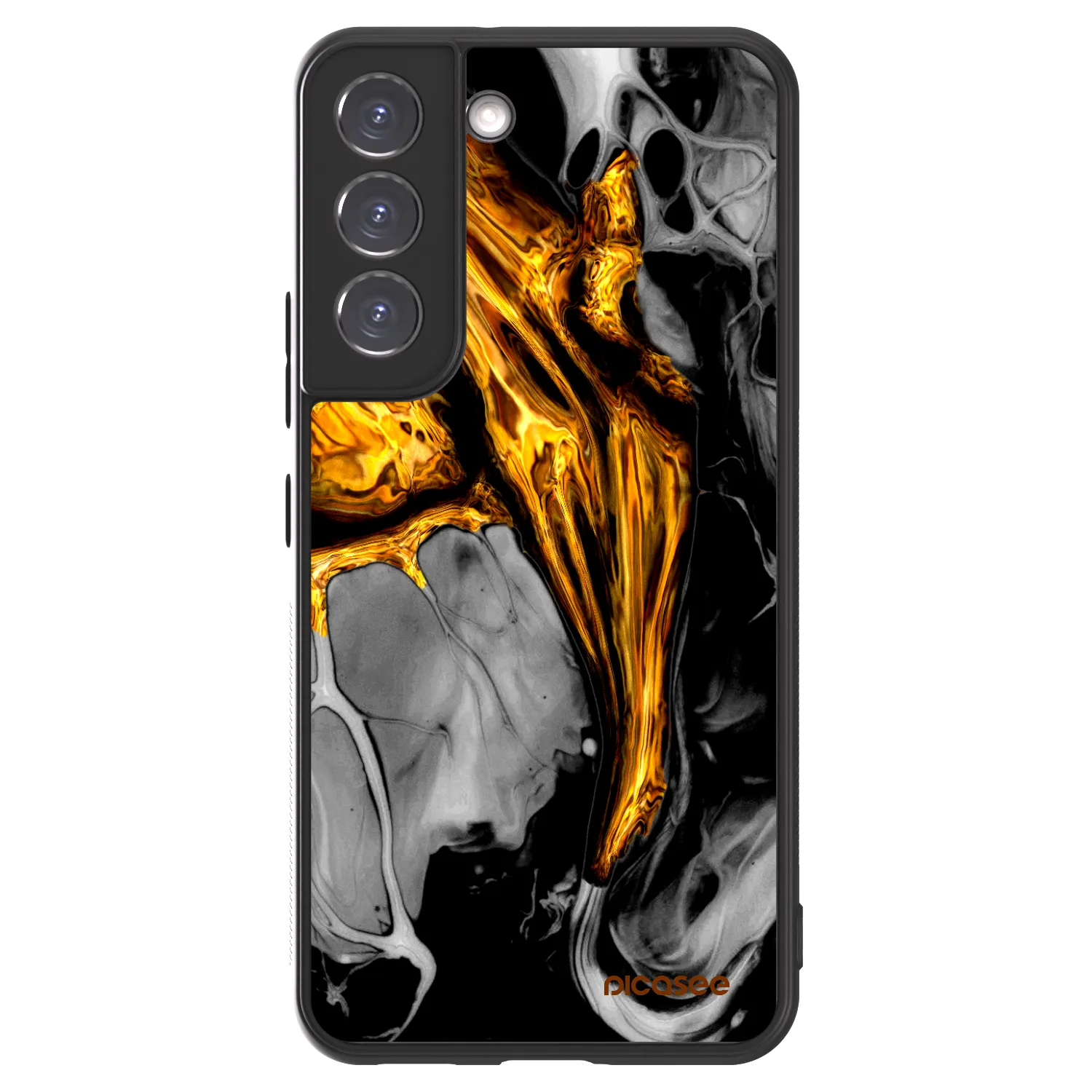 Picasee ULTIMATE CASE pro Samsung Galaxy S22 5G - Black Gold