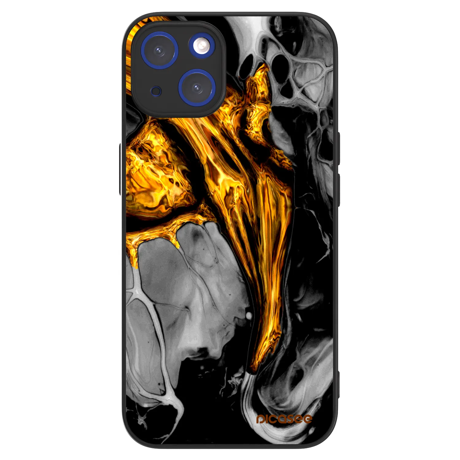 Picasee ULTIMATE CASE pro Apple iPhone 14 - Black Gold