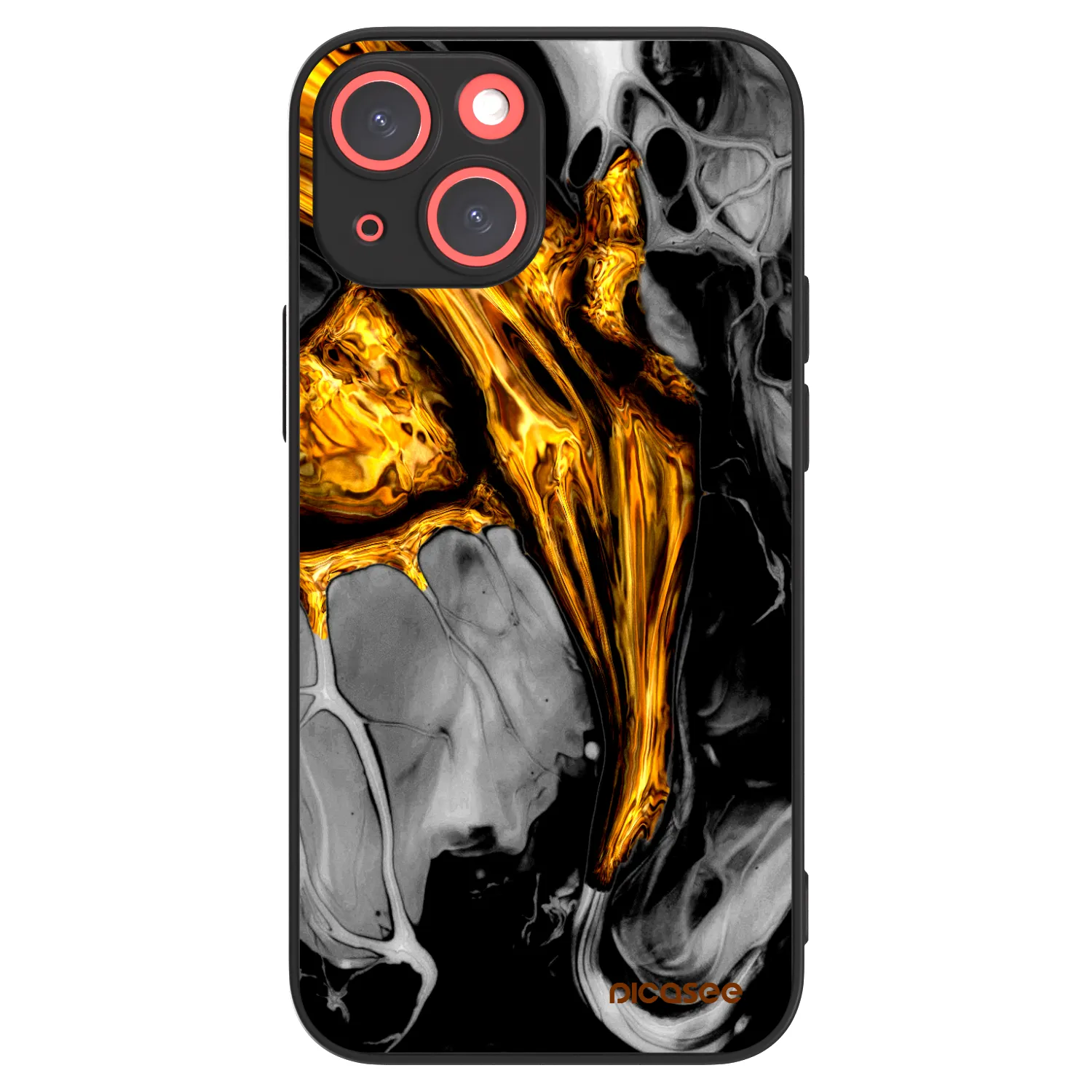 Picasee ULTIMATE CASE MagSafe pro Apple iPhone 13 mini - Black Gold