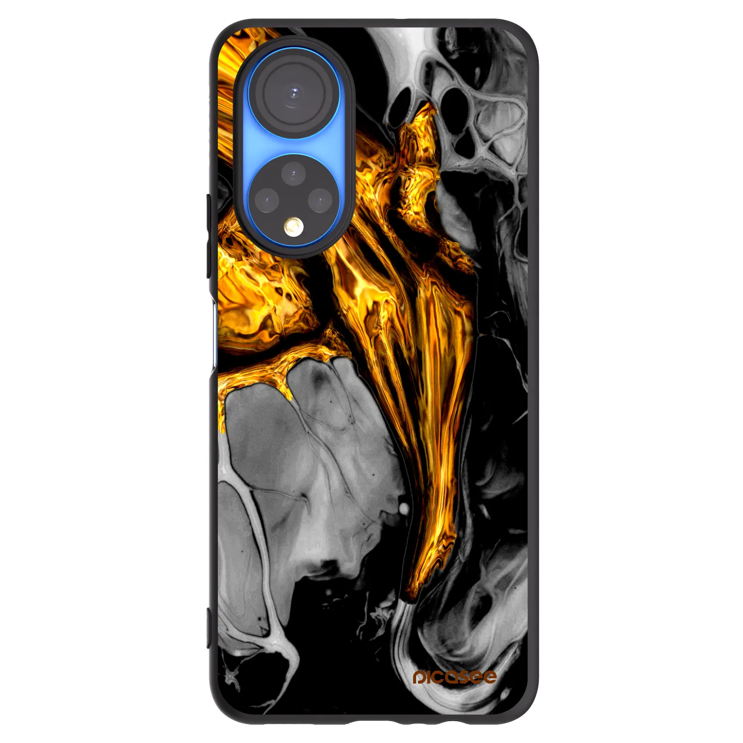 Picasee silikonový černý obal pro Honor X7 - Black Gold