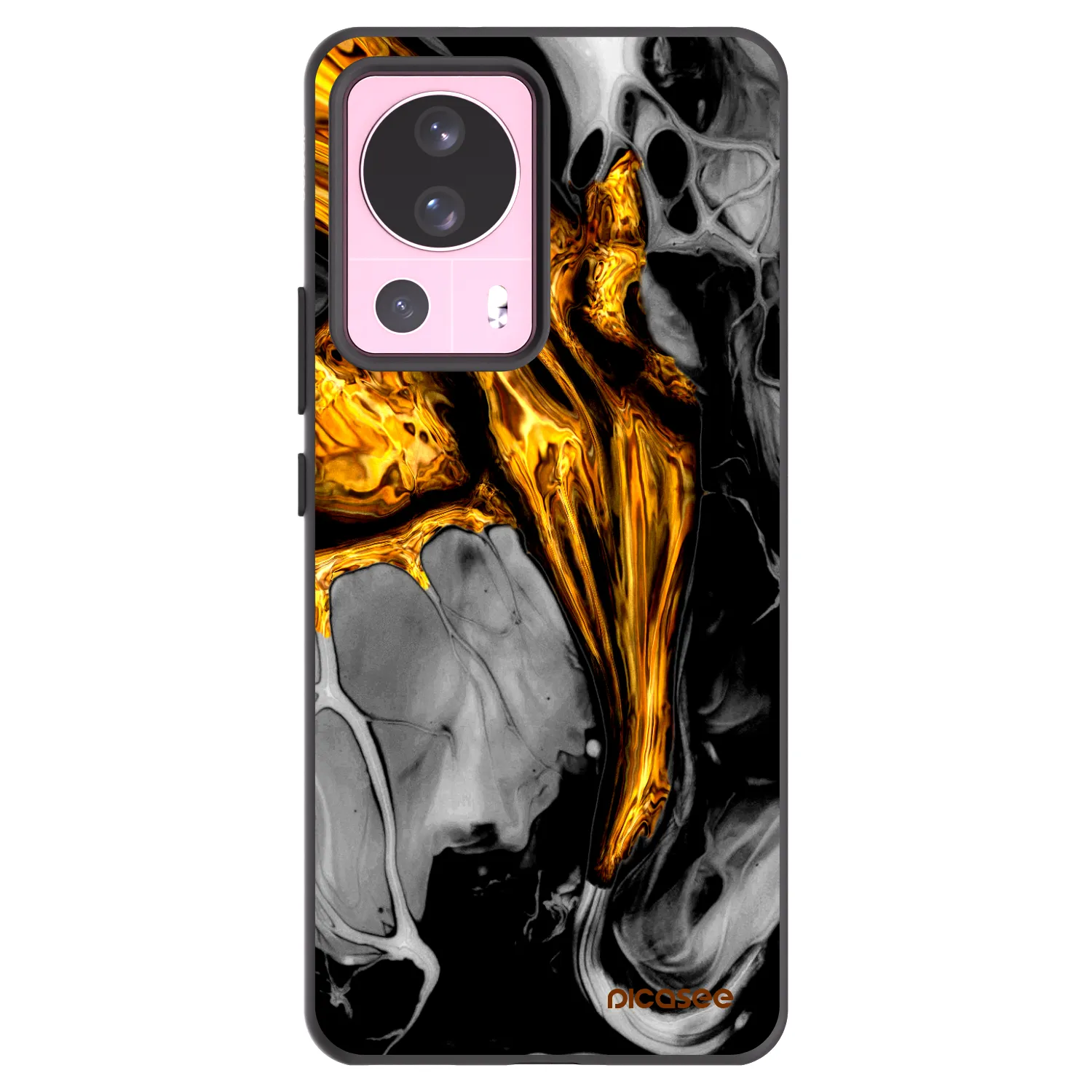 Picasee silikonový černý obal pro Xiaomi 13 Lite - Black Gold