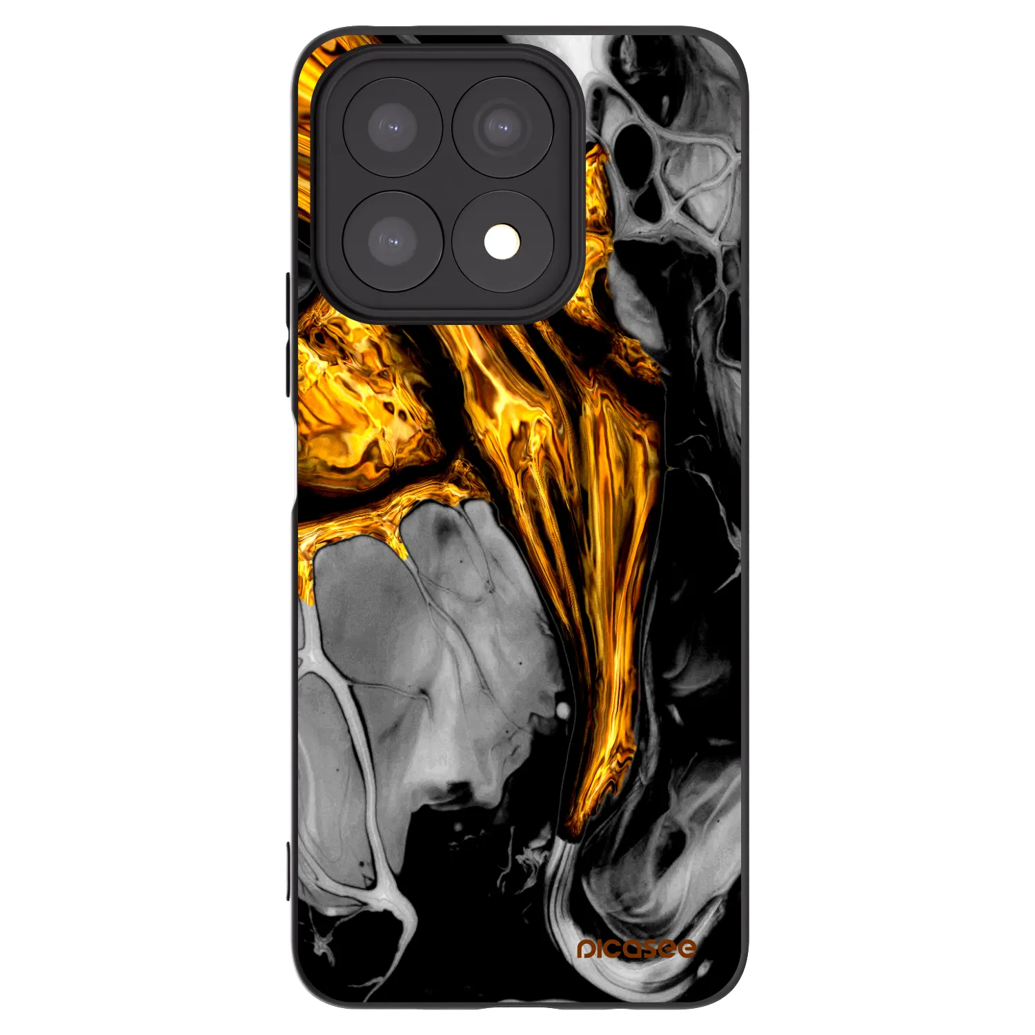 Picasee silikonový černý obal pro Honor X8a - Black Gold