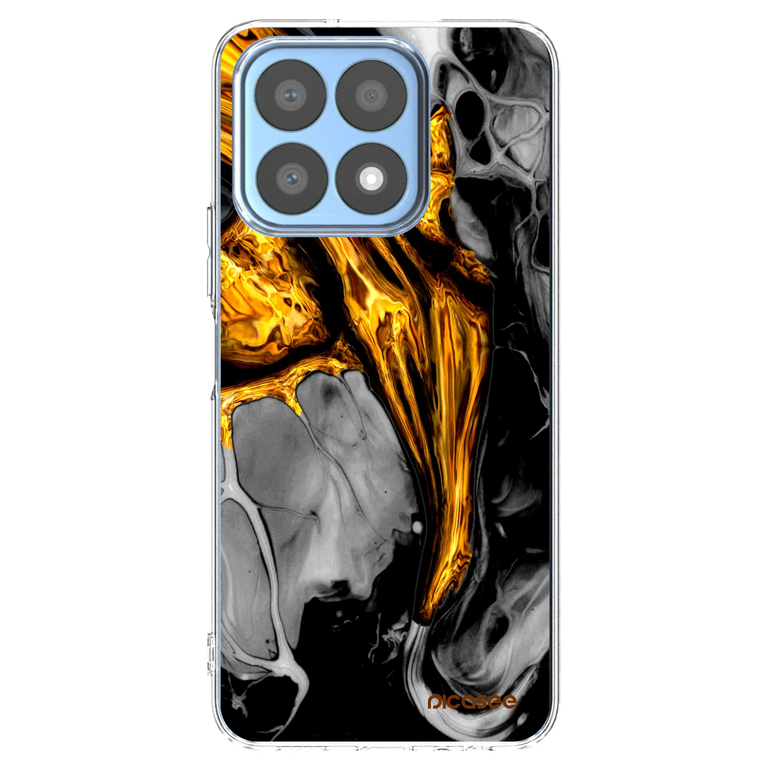 Picasee silikonový průhledný obal pro Honor X8a - Black Gold