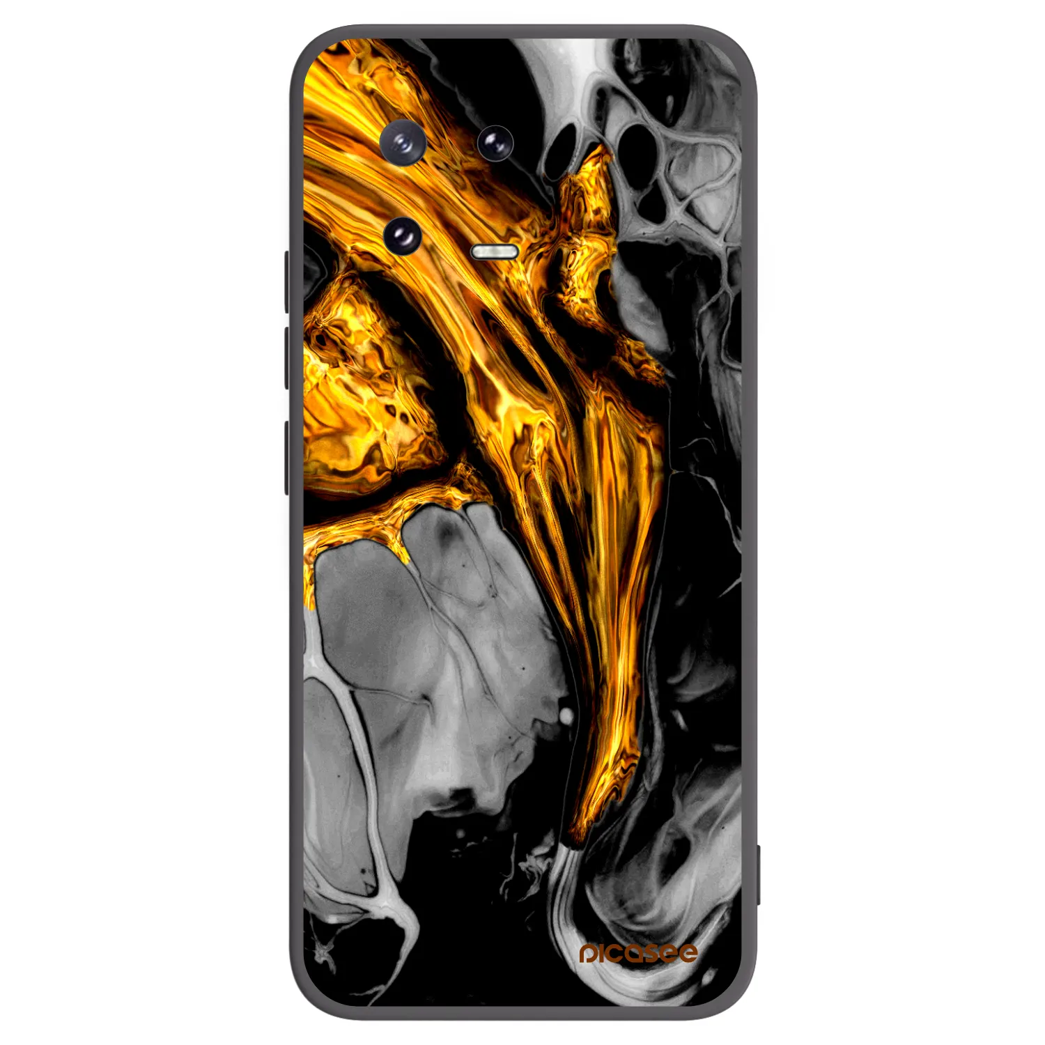 Picasee silikonový černý obal pro Xiaomi 13 Pro - Black Gold