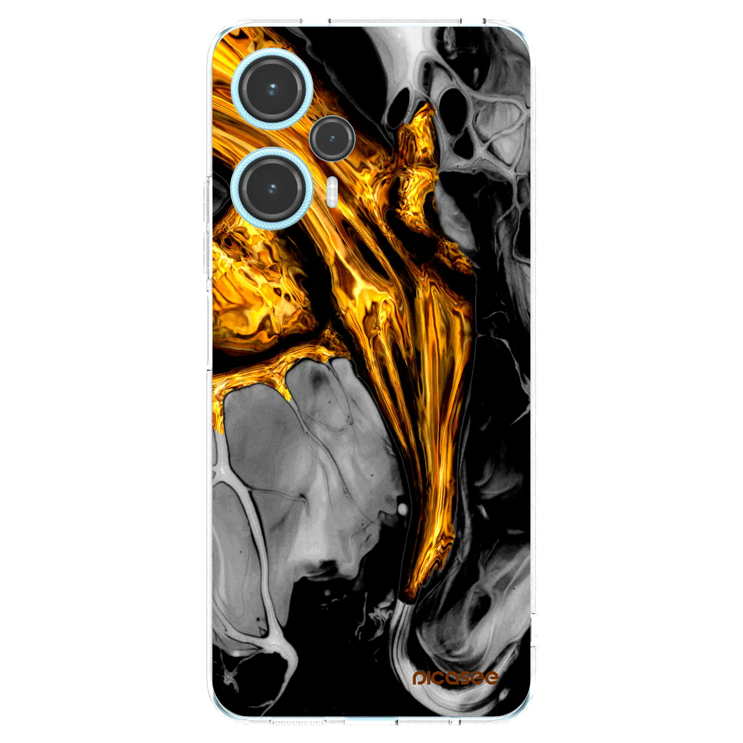 Picasee silikonový průhledný obal pro Xiaomi Poco F5 - Black Gold