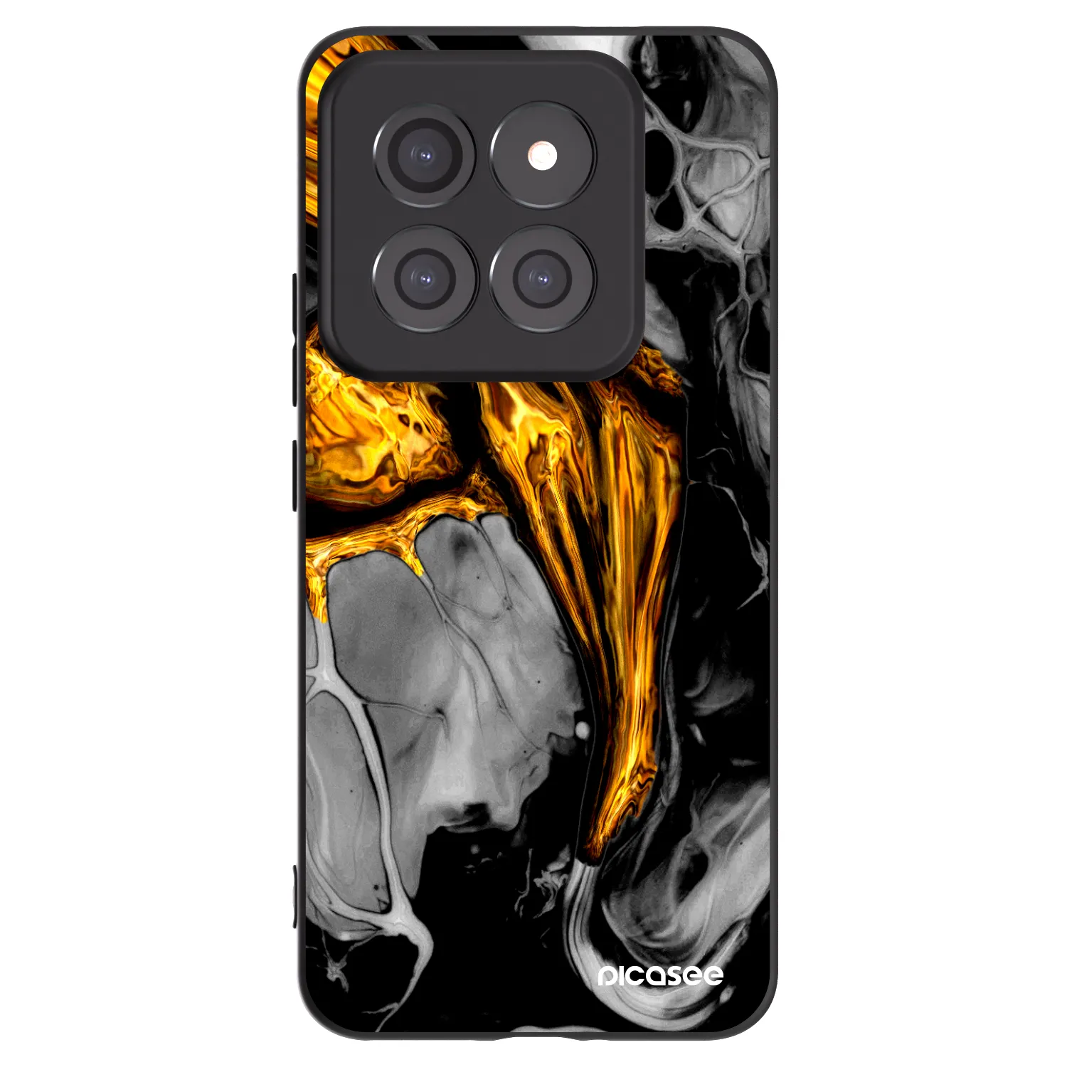 Picasee silikonový černý obal pro Xiaomi 14 Pro - Black Gold