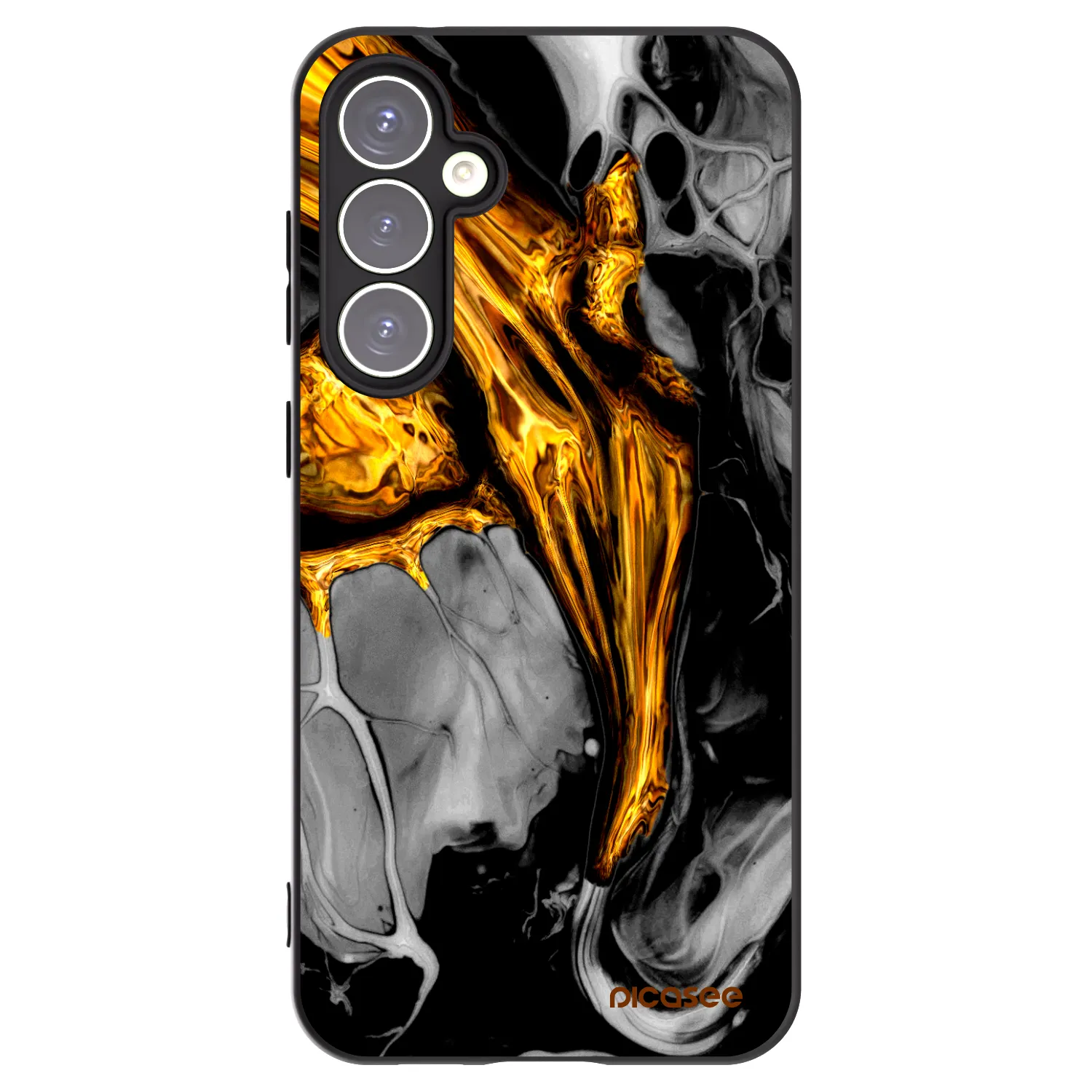 Picasee silikonový černý obal pro Samsung Galaxy S23 FE S711B - Black Gold