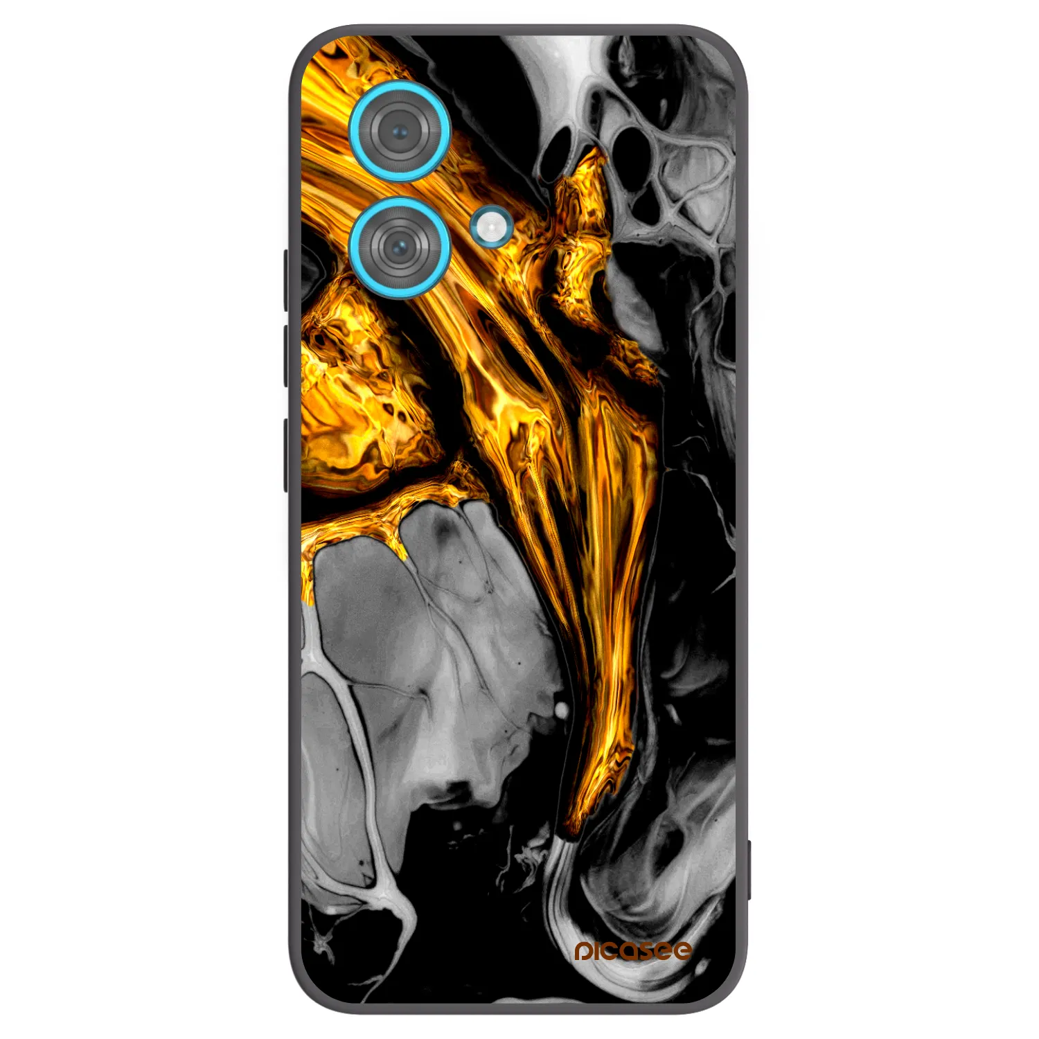 Picasee silikonový černý obal pro Motorola Edge 40 Neo - Black Gold