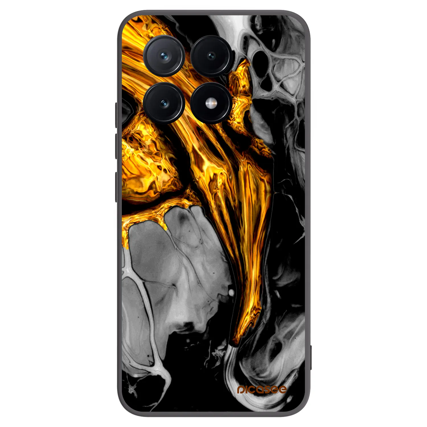 Picasee silikonový černý obal pro Xiaomi Poco X6 Pro - Black Gold