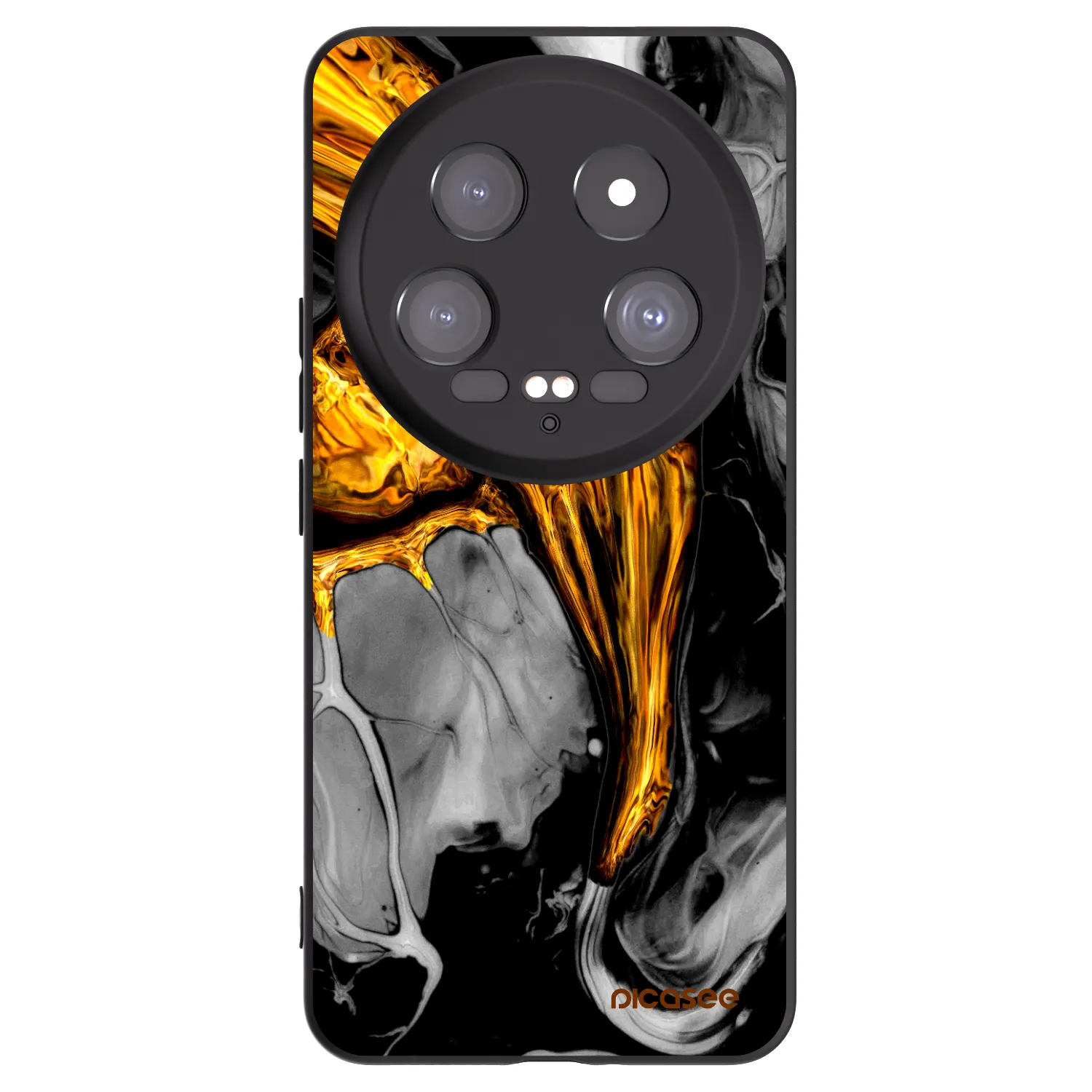 Picasee silikonový černý obal pro Xiaomi 14 Ultra - Black Gold