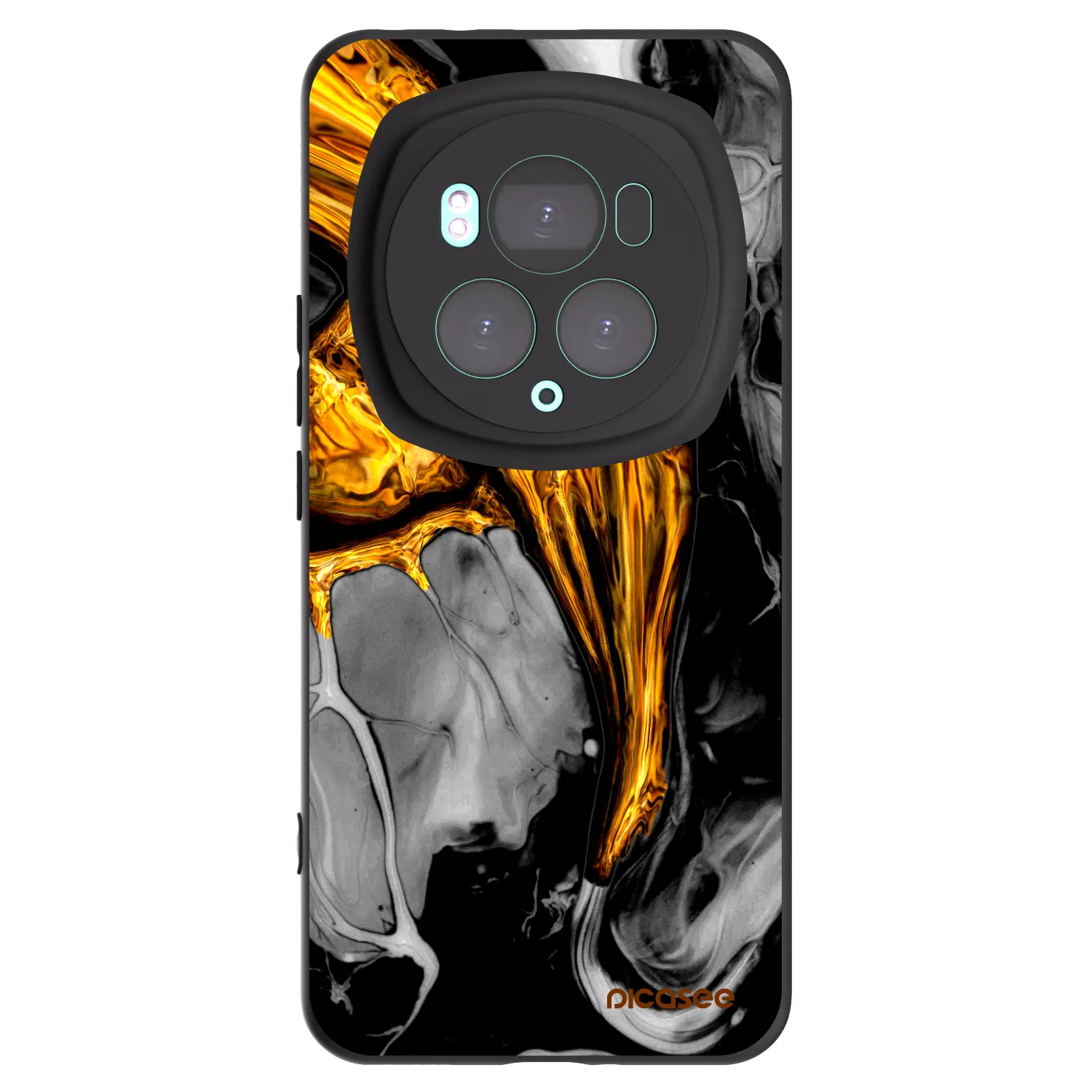 Picasee silikonový černý obal pro Honor Magic6 Pro - Black Gold