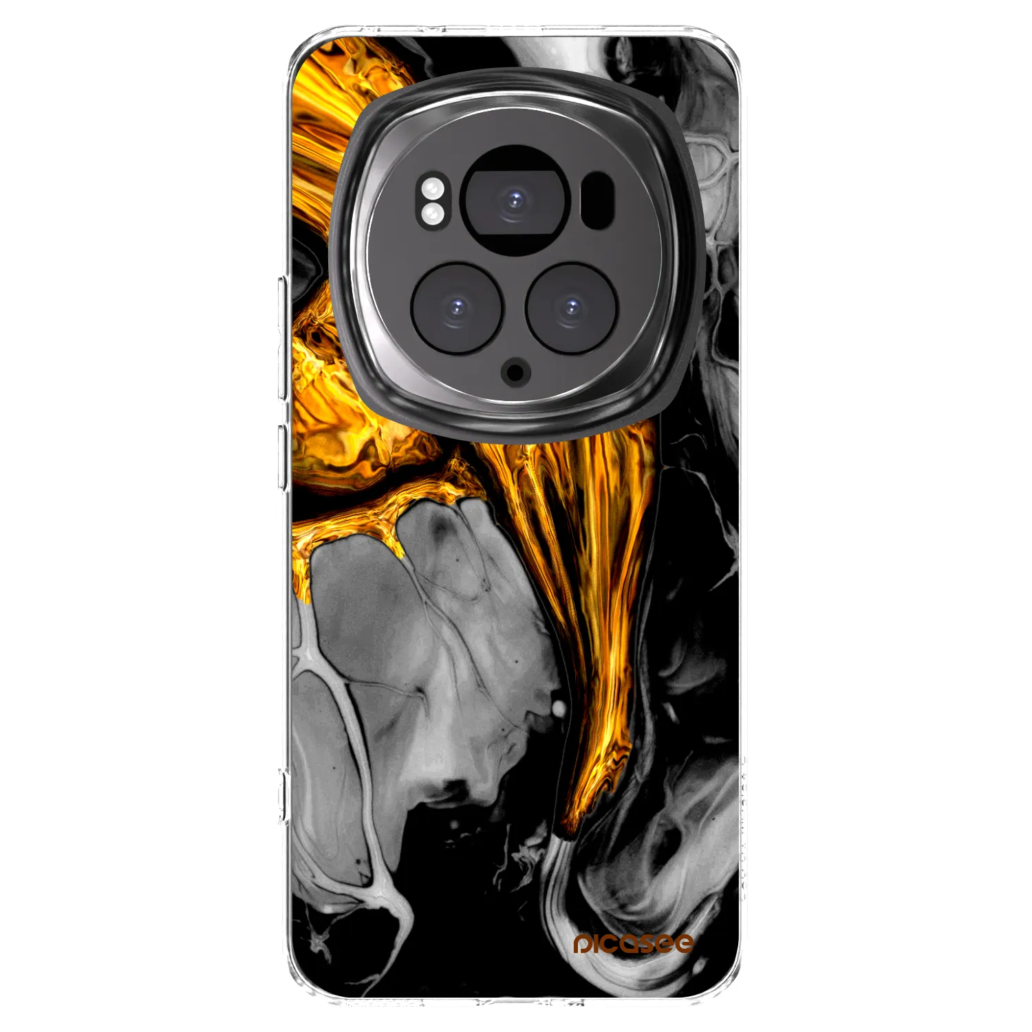 Picasee silikonový průhledný obal pro Honor Magic6 Pro - Black Gold