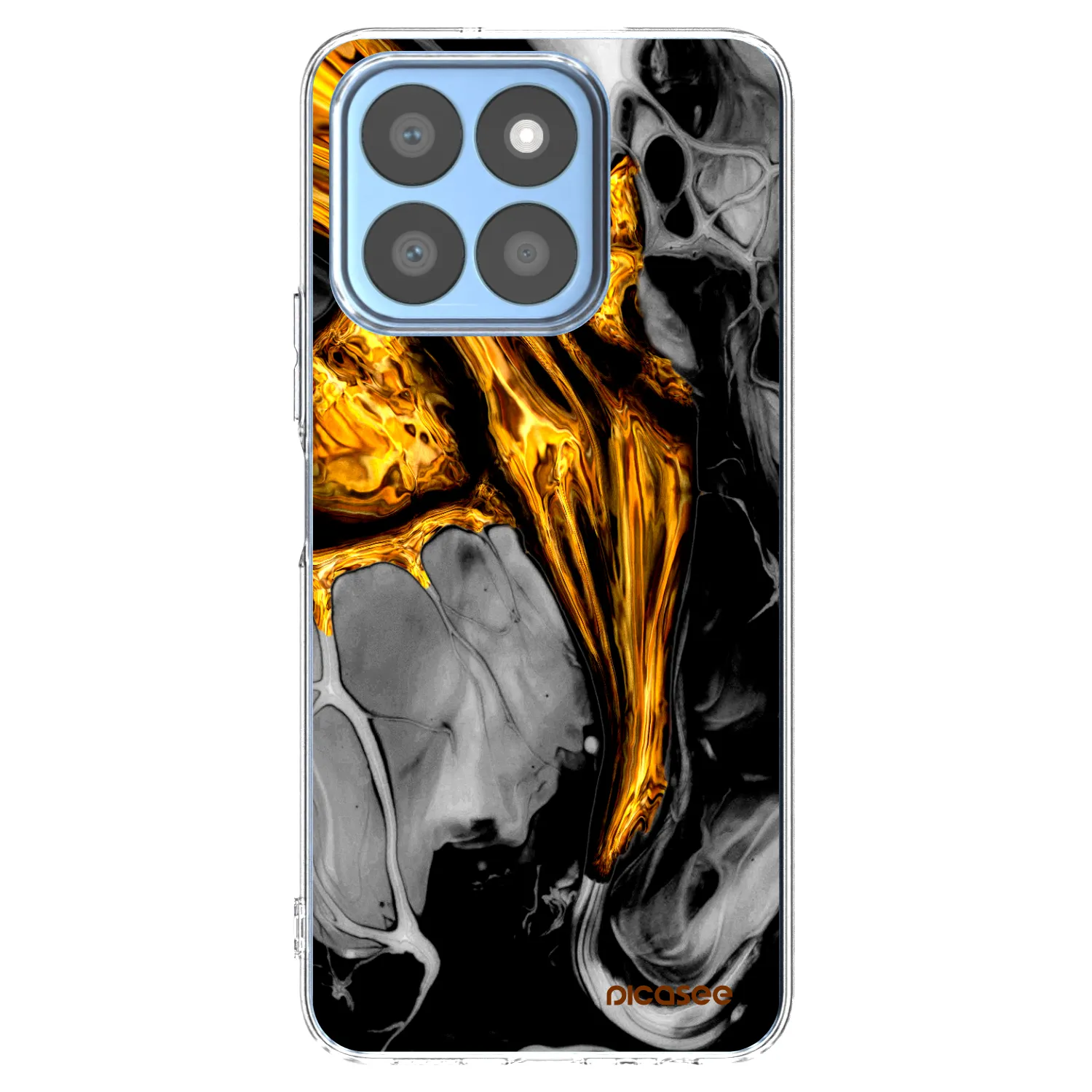 Picasee silikonový průhledný obal pro Honor X8b - Black Gold