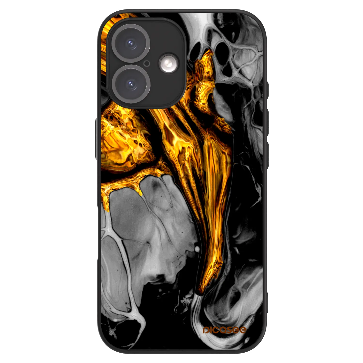 Picasee ULTIMATE CASE MagSafe pro Apple iPhone 16 - Black Gold