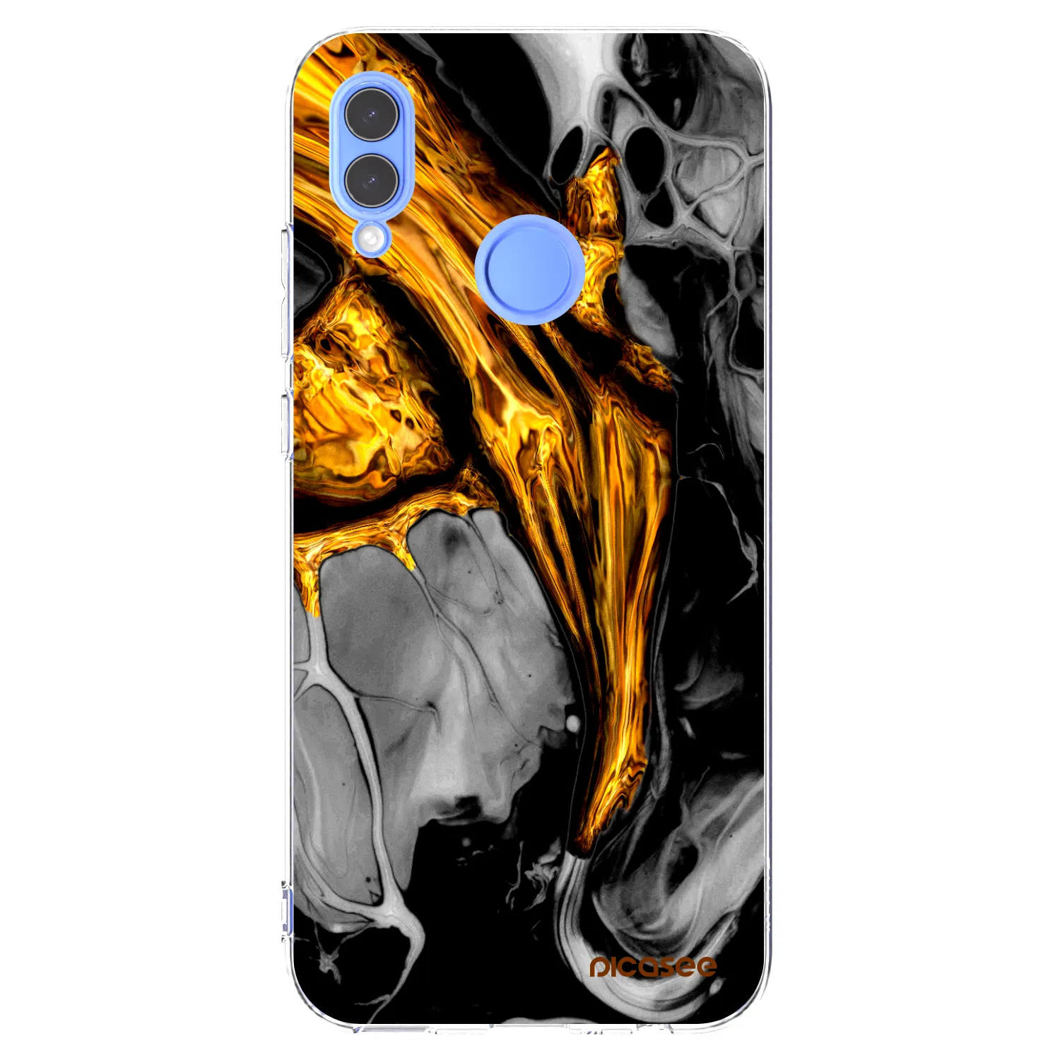 Picasee silikonový průhledný obal pro Honor 10 Lite - Black Gold