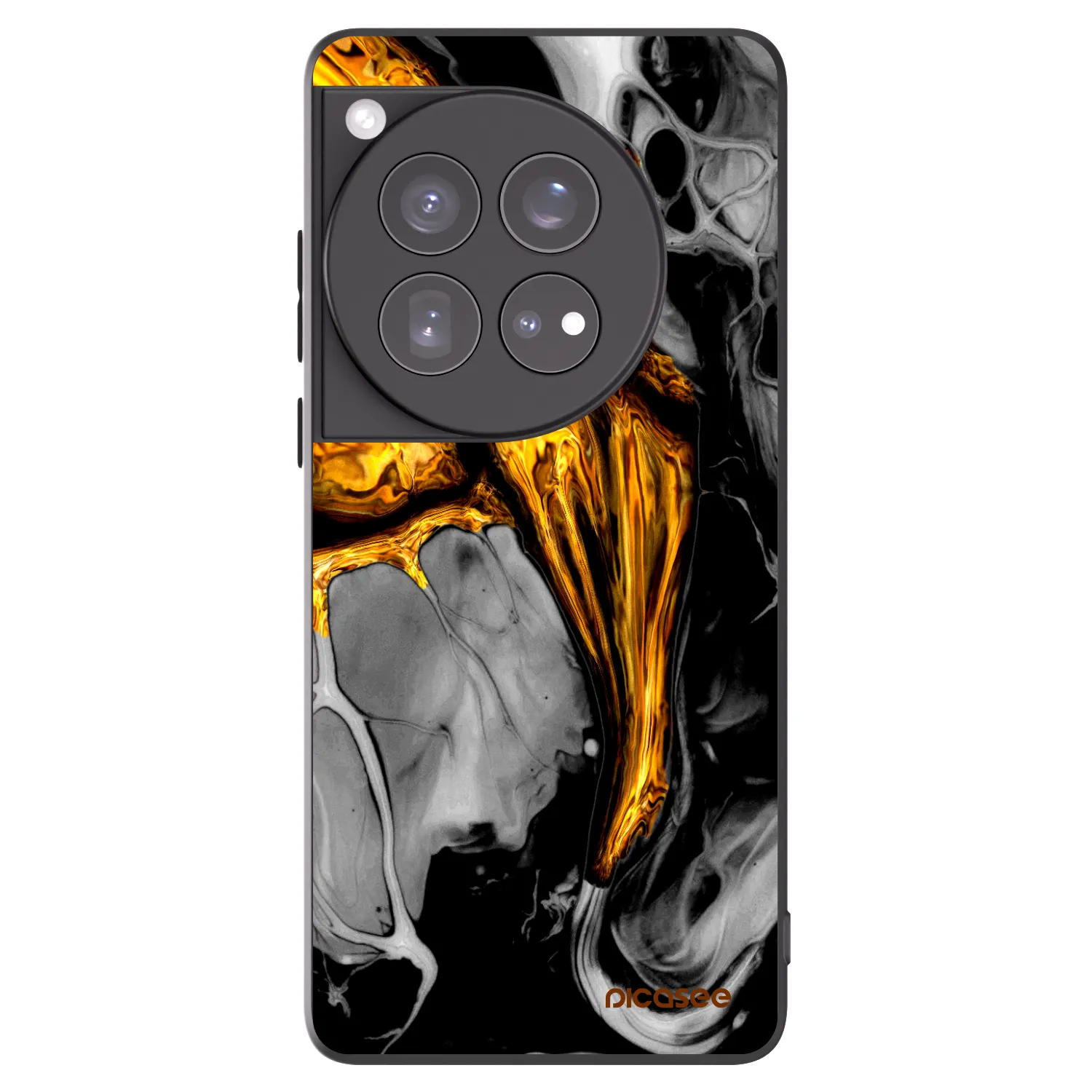 Picasee silikonový černý obal pro OnePlus 12 5G - Black Gold