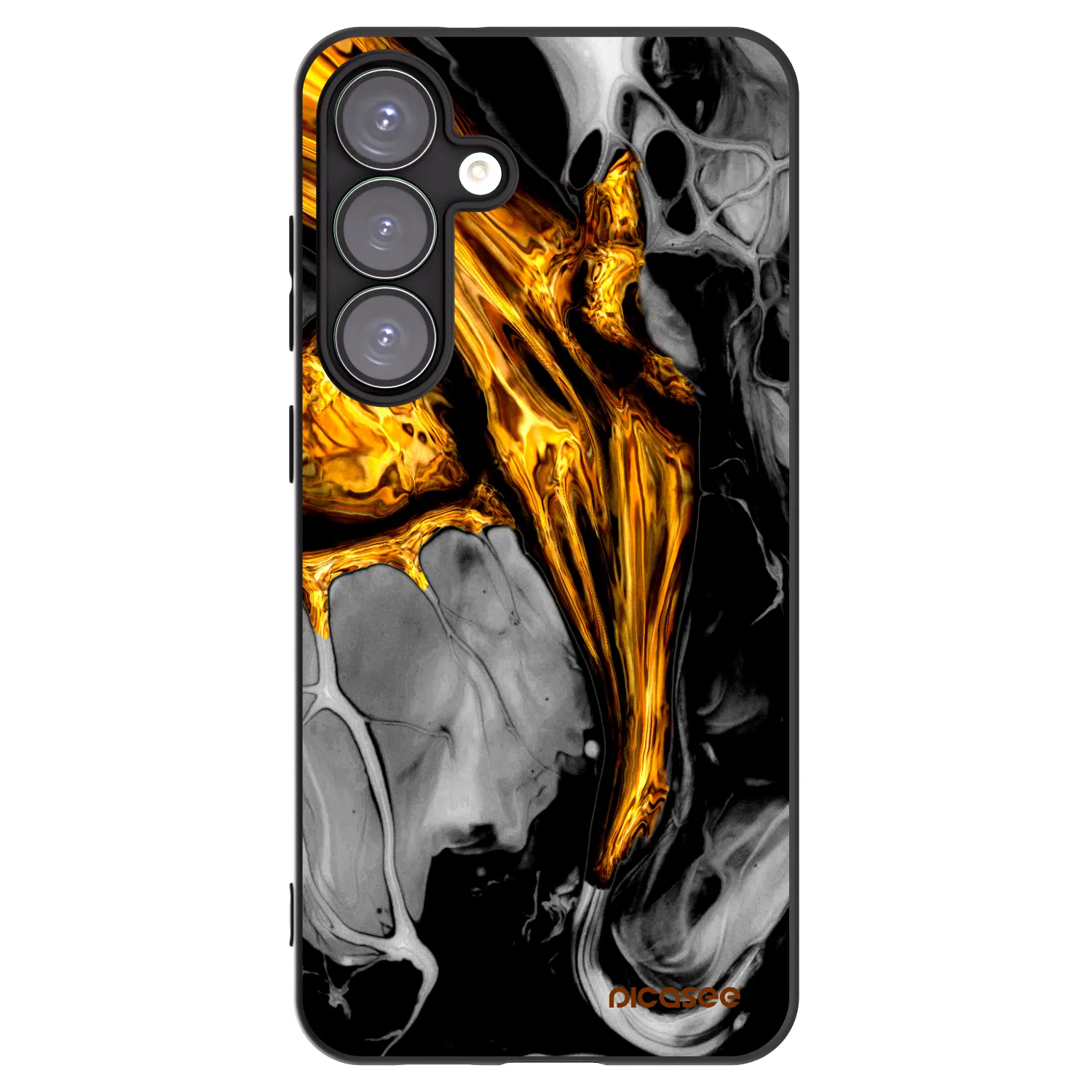 Picasee silikonový černý obal pro Samsung Galaxy S25+ 5G - Black Gold