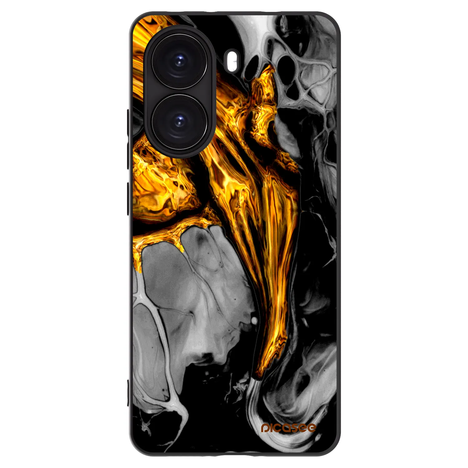 Picasee silikonový černý obal pro Xiaomi Poco X7 Pro 5G - Black Gold