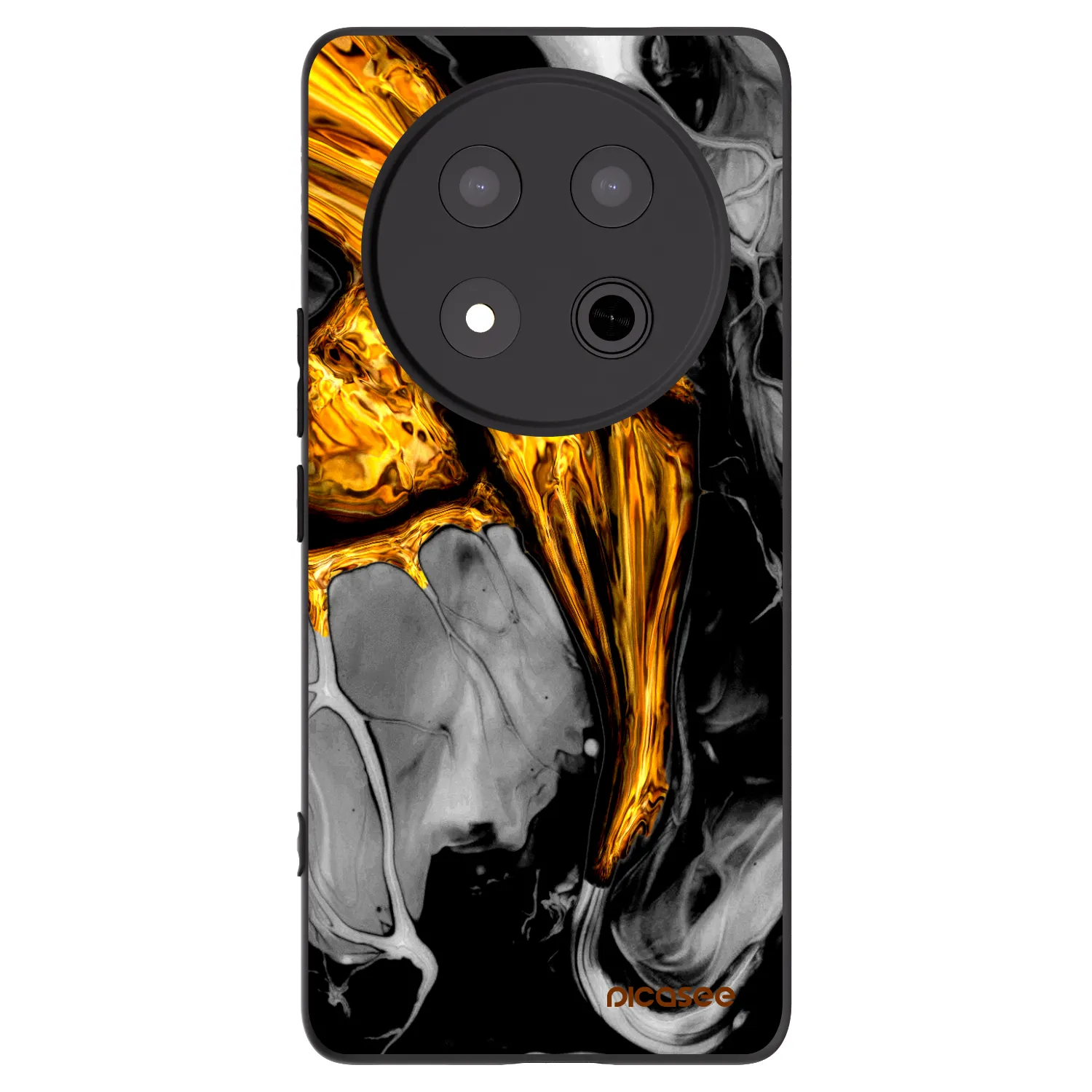 Picasee silikonový černý obal pro Honor Magic7 Lite 5G - Black Gold