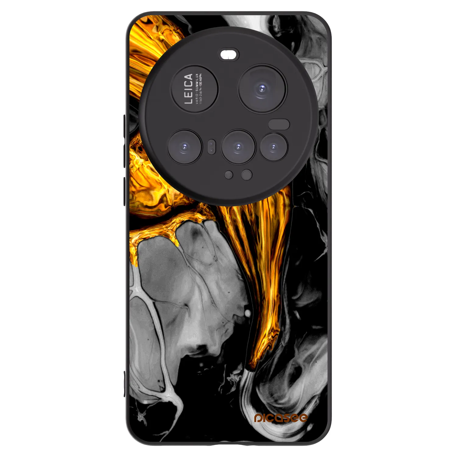 Picasee silikonový černý obal pro Xiaomi 15 Ultra - Black Gold